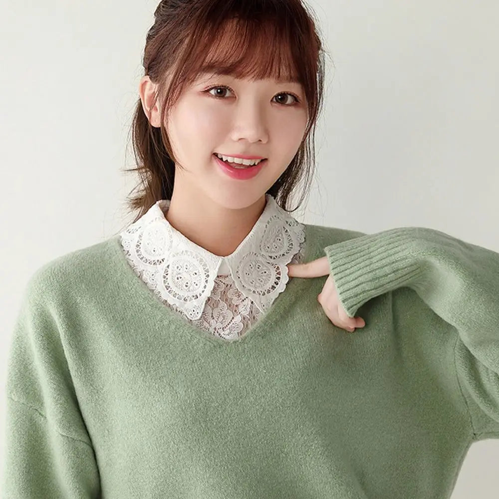 Shirt Women Cotton Fake Collar Classic Detachable Blouse Fashion False Collar Vintage