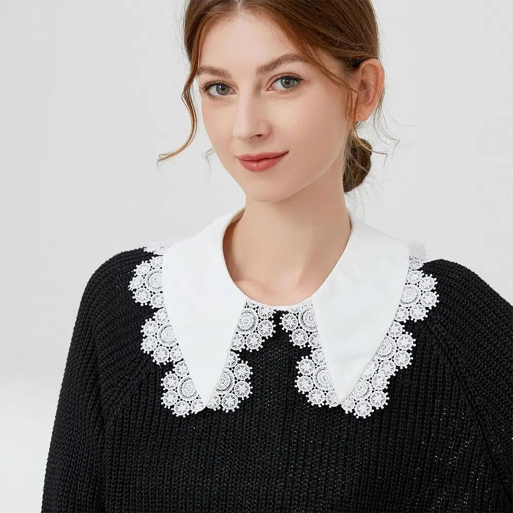 Shirt Women Cotton Fake Collar Classic Detachable Blouse Fashion False Collar Vintage