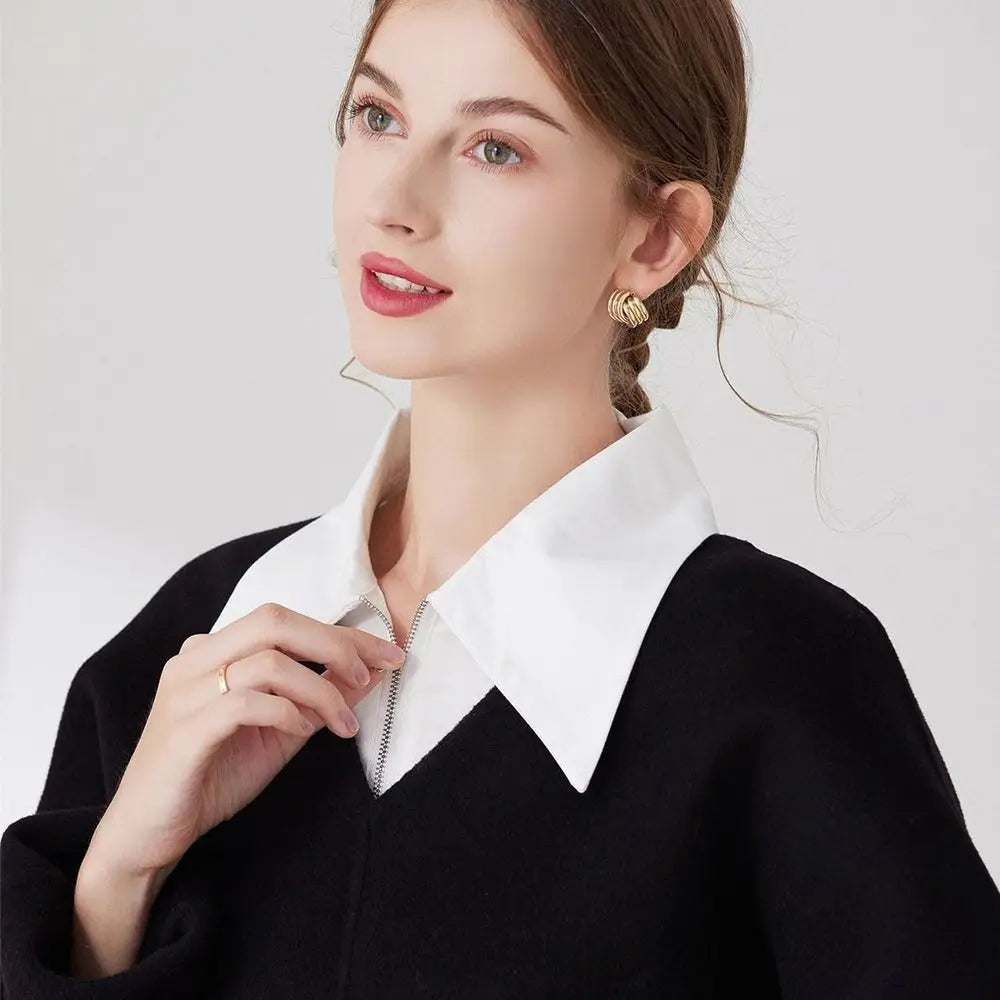Shirt Women Cotton Fake Collar Classic Detachable Blouse Fashion False Collar Vintage