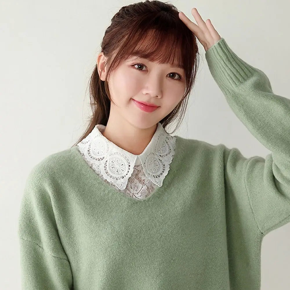 Shirt Women Cotton Fake Collar Classic Detachable Blouse Fashion False Collar Vintage