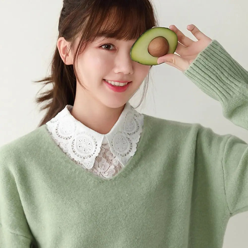 Shirt Women Cotton Fake Collar Classic Detachable Blouse Fashion False Collar Vintage