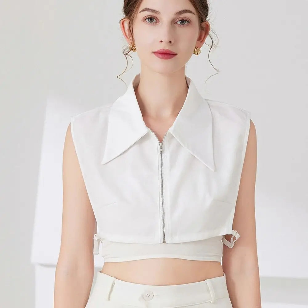Shirt Women Cotton Fake Collar Classic Detachable Blouse Fashion False Collar Vintage
