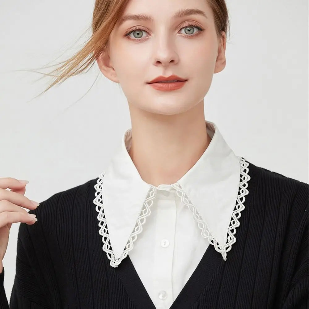 Shirt Women Cotton Fake Collar Classic Detachable Blouse Fashion False Collar Vintage