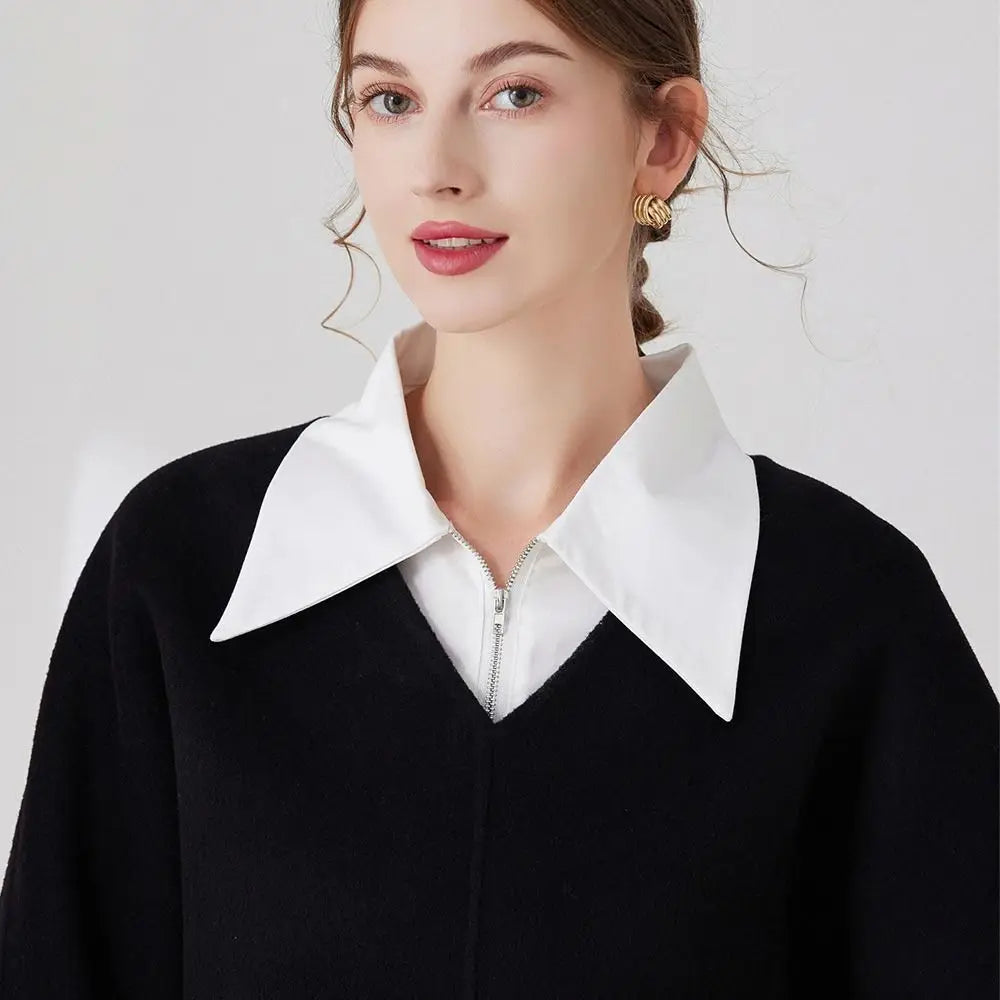 Shirt Women Cotton Fake Collar Classic Detachable Blouse Fashion False Collar Vintage