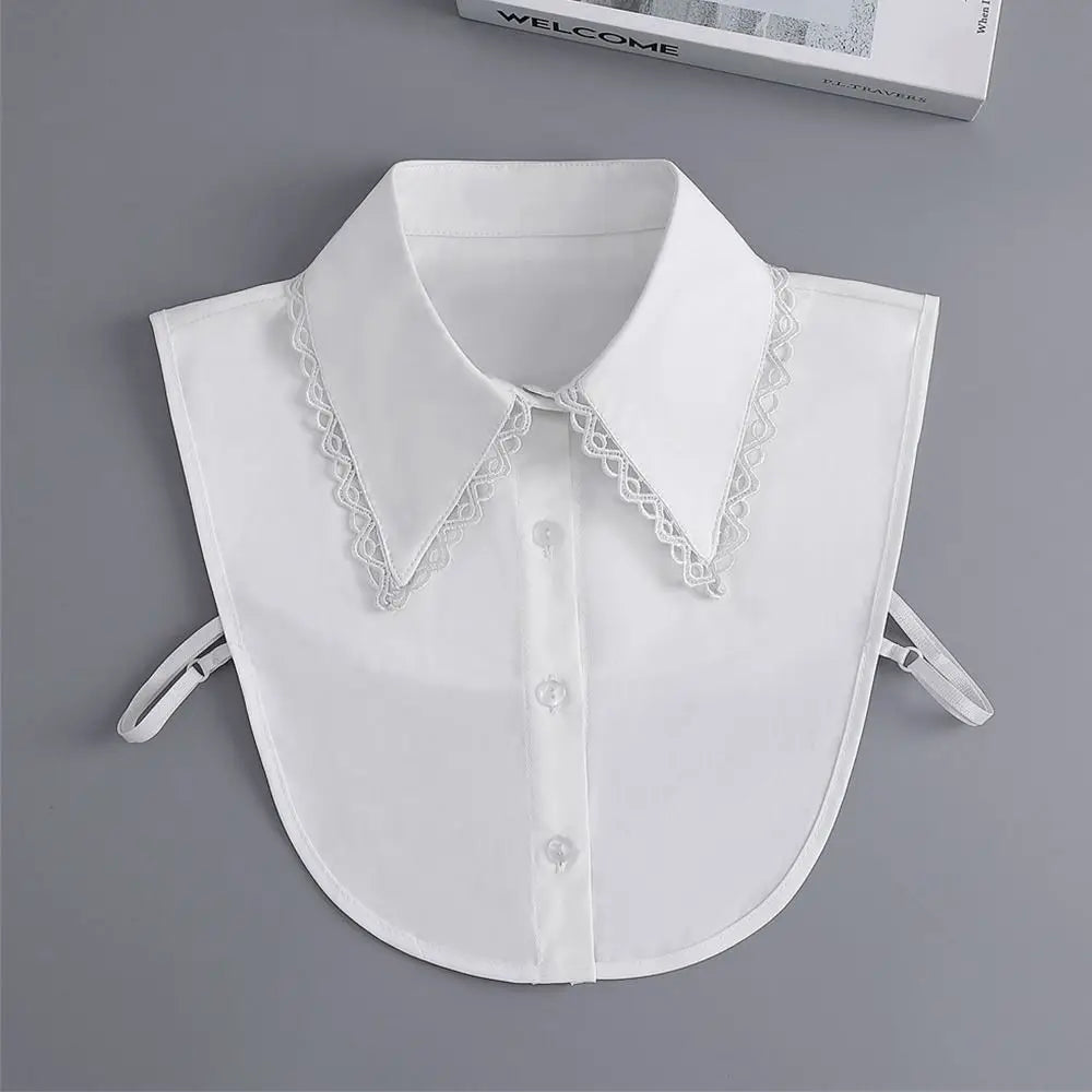 Shirt Women Cotton Fake Collar Classic Detachable Blouse Fashion False Collar Vintage