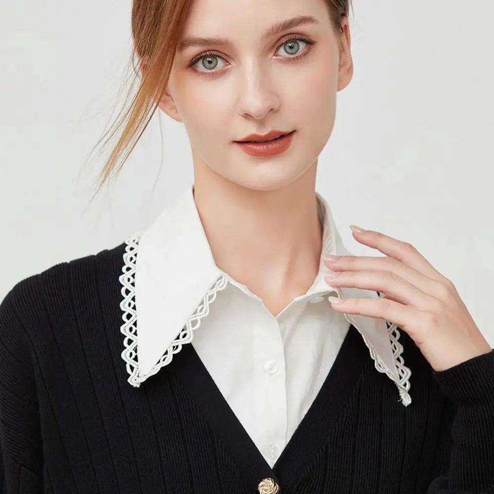 Shirt Women Cotton Fake Collar Classic Detachable Blouse Fashion False Collar Vintage