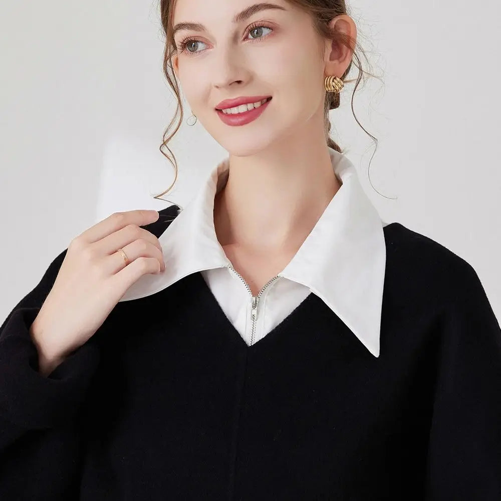 Shirt Women Cotton Fake Collar Classic Detachable Blouse Fashion False Collar Vintage