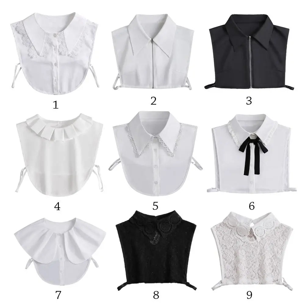 Shirt Women Cotton Fake Collar Classic Detachable Blouse Fashion False Collar Vintage