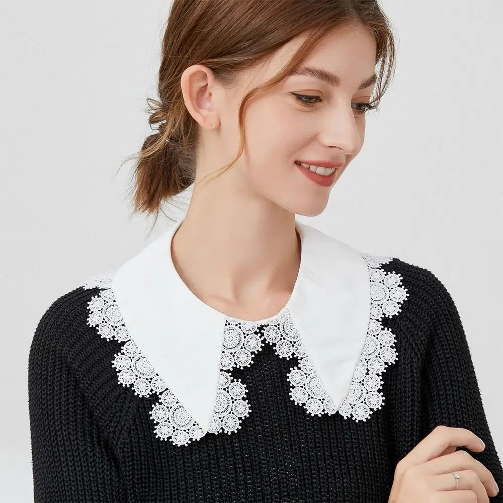 Shirt Women Cotton Fake Collar Classic Detachable Blouse Fashion False Collar Vintage